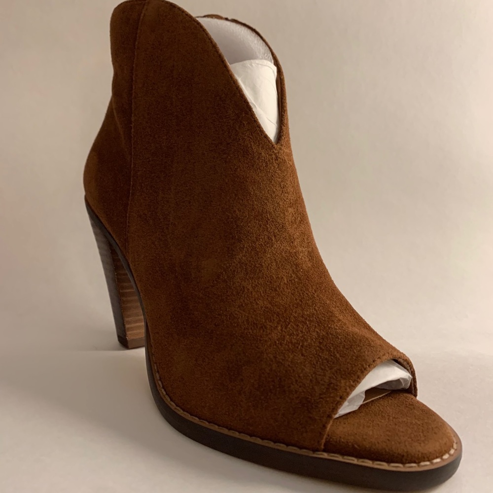 Peep toe booties